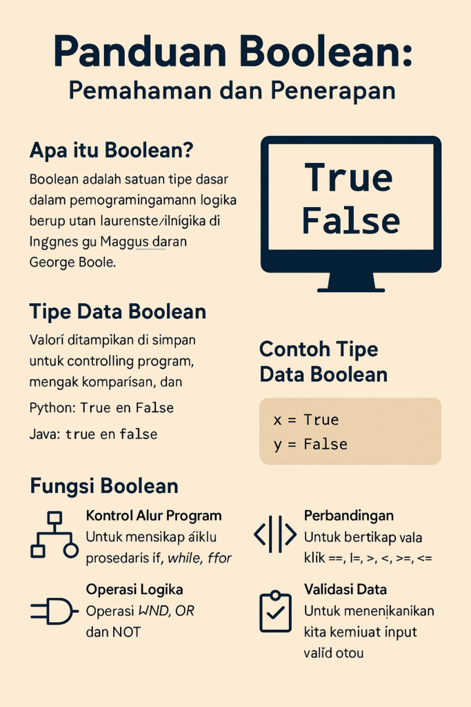 Boolean: Pengertian, Fungsi, dan Contoh Lengkap dalam Pemrograman